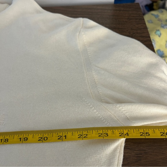 ❤️ Hugo Boss Men's Off-White Wool Blend Mock/Crewneck Sweater L - Picture 6 of 8